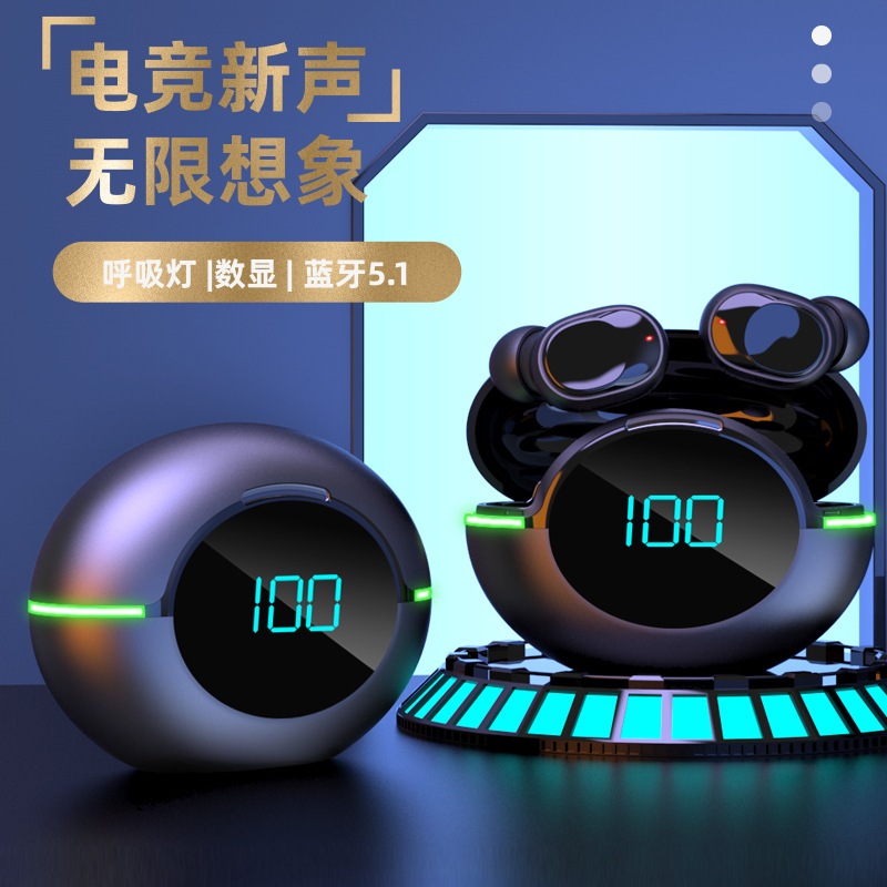 台灣出貨TWS新款Y80無線藍牙耳機無缐 藍芽耳機 指紋觸控 適用蘋果/安卓/三星等 運動耳機 降入耳式耳機 數顯電量