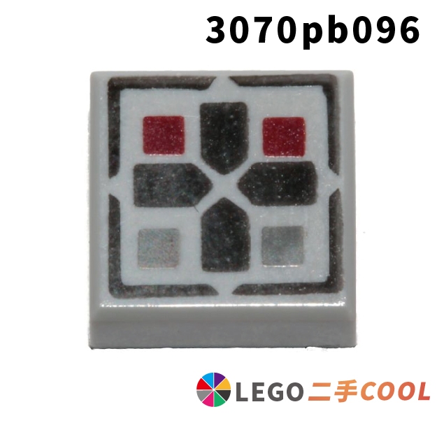 【COOLPON】正版樂高 LEGO【二手】印刷磚 Tile 1x1 3070pb096 3070p 淺灰