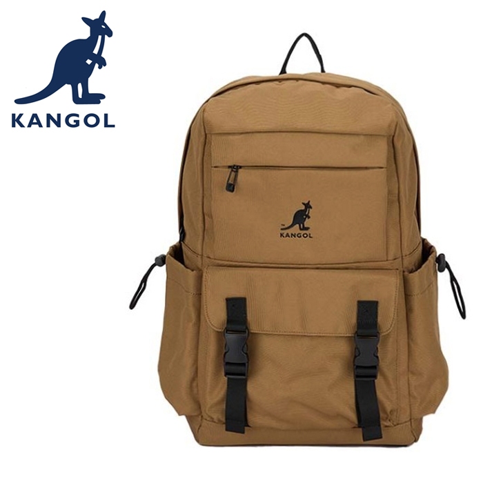 KANGOL 英國袋鼠 後背包 64251744 深卡其 黑色