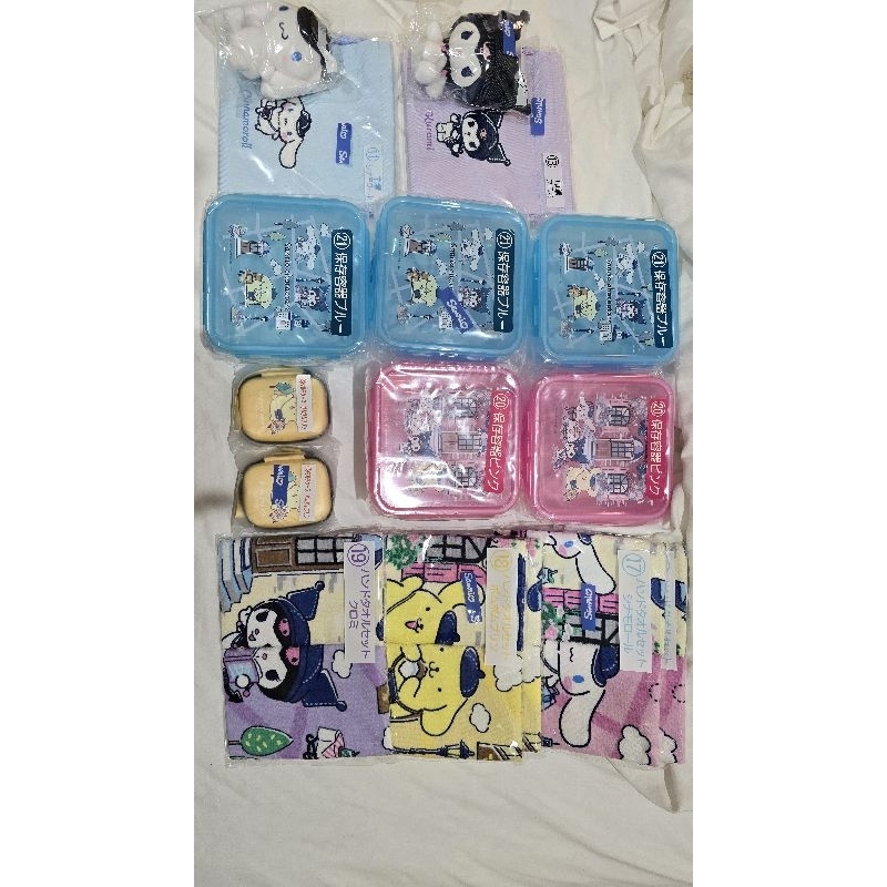 SANRIO 日版一番賞 三麗鷗群星腳色大賞 🌈 布丁狗/酷洛米/大耳狗 毛巾/收納萬用包/保鮮盒/杯盤組