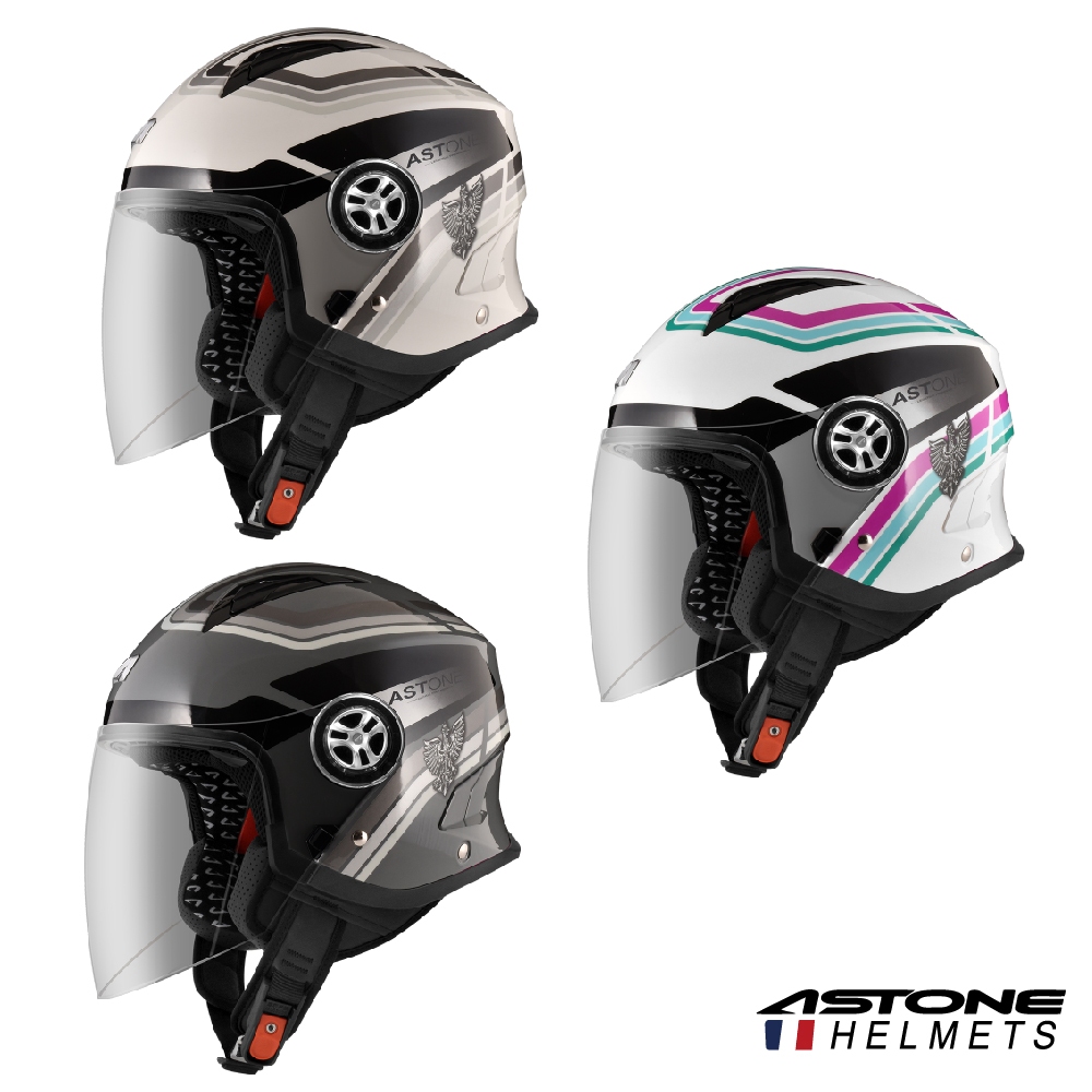 【ASTONE】MJS AS13 輕量化 3/4 半罩 安全帽 加長風鏡 內藏墨片 藍芽耳機袋