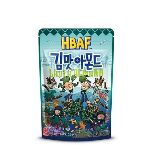 韓國 HBAF 蜂蜜杏仁果 海苔口味 120g