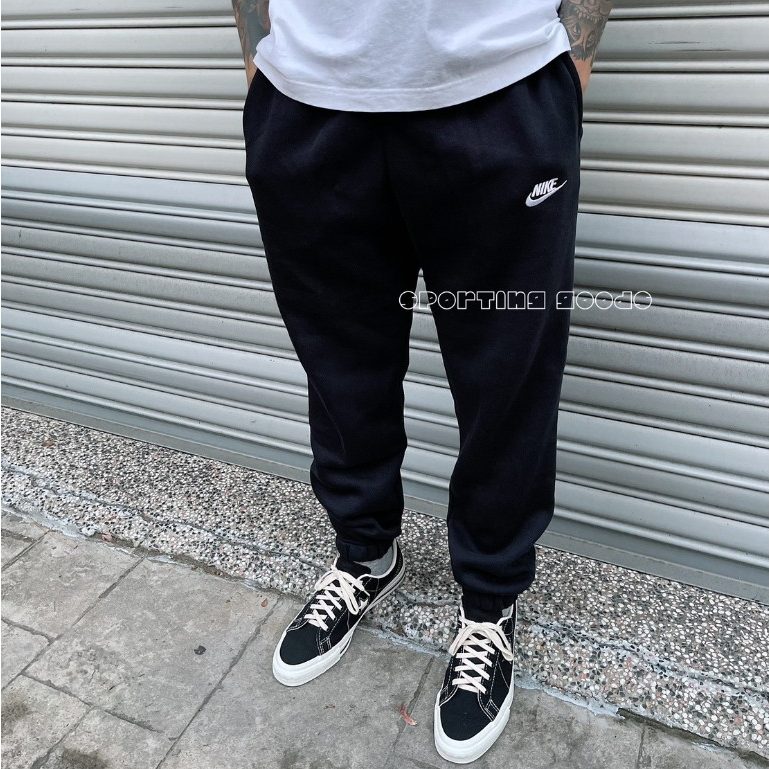 S.G 現貨 Nike Sportswear 棉褲 BV2738-010 內刷毛 彈性 長褲 縮口 黑 深灰 刺繡