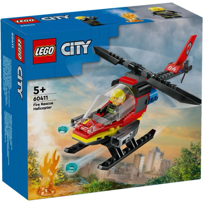 【樂高丸】樂高 LEGO 60411 消防救援直升機 消防員 飛機｜CITY 城市系列