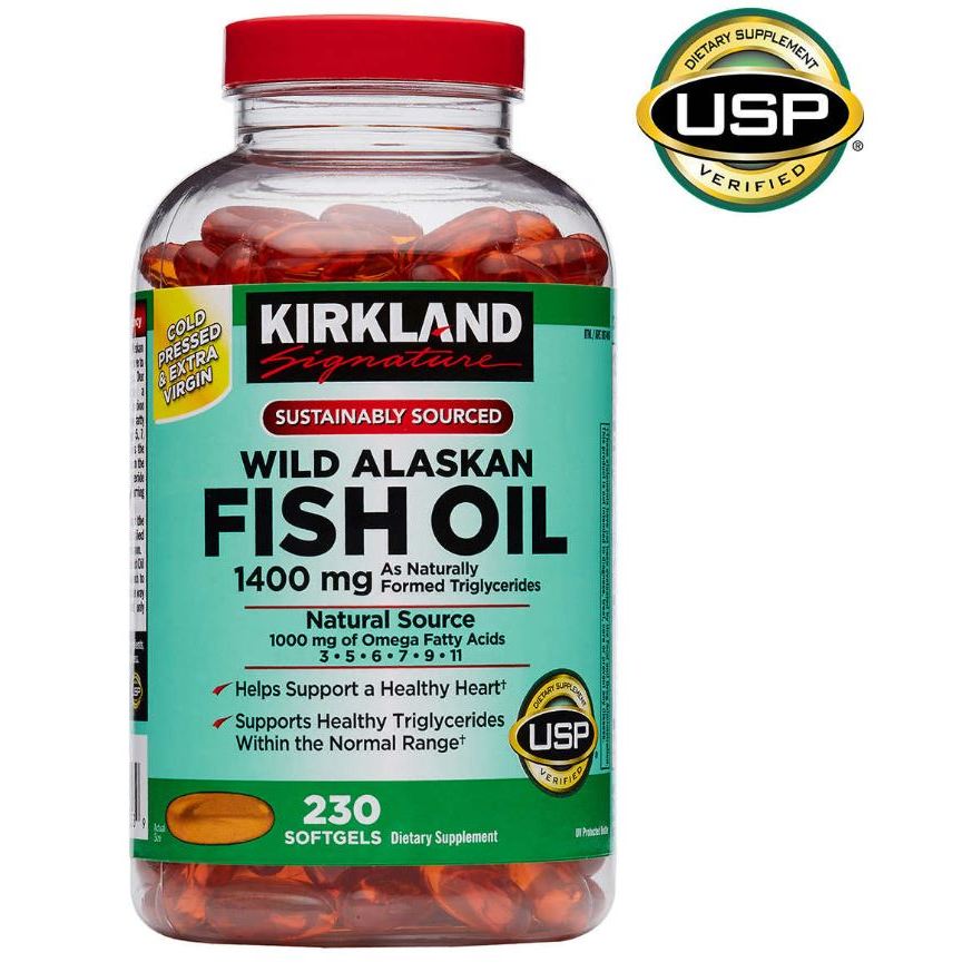 美國(2025/08)好市多科克蘭 Wild Alaskan Fish Oil 野生阿拉斯加魚油 1400毫克 230顆