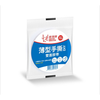 鹿頭牌 薄型手撕雙面膠帶6mm X 15Y 膠帶 雙面膠帶