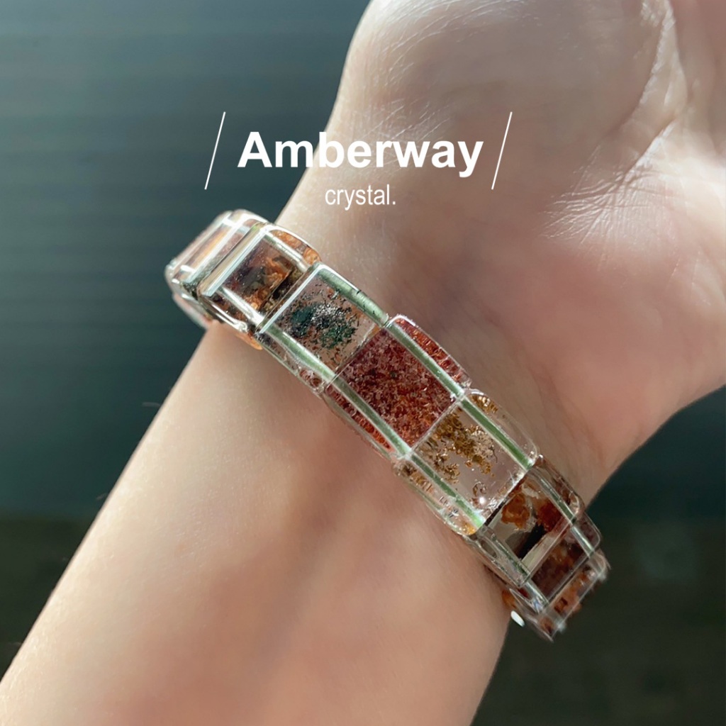 《Amberway 安柏威》頂級四季幽靈 鬼佬財神 水晶手排/手環 綠幽靈 彩幽靈 招財 事業 學運 開運小物