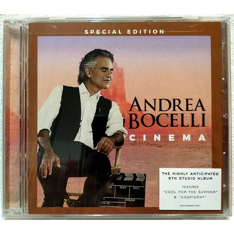 全新未拆 豪華版CD+DVD/ Andrea Bocelli 安德烈波伽利 / Cinema 天籟電影院典藏盤 / 美版