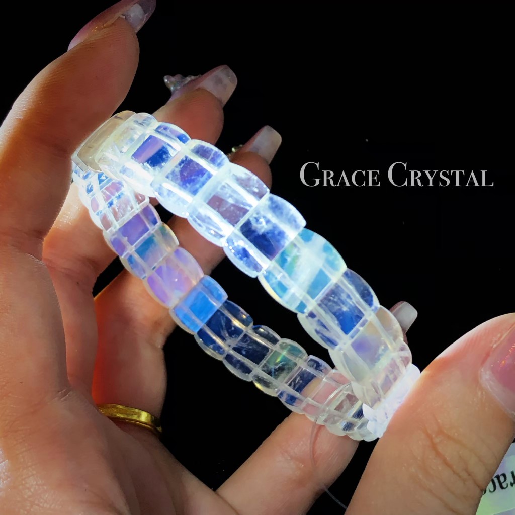【Grace Crystal / 正能量水晶礦石手作】頂級藍針水晶手排🔮事業、健康、舒壓 🔮水晶手鍊 水晶手串