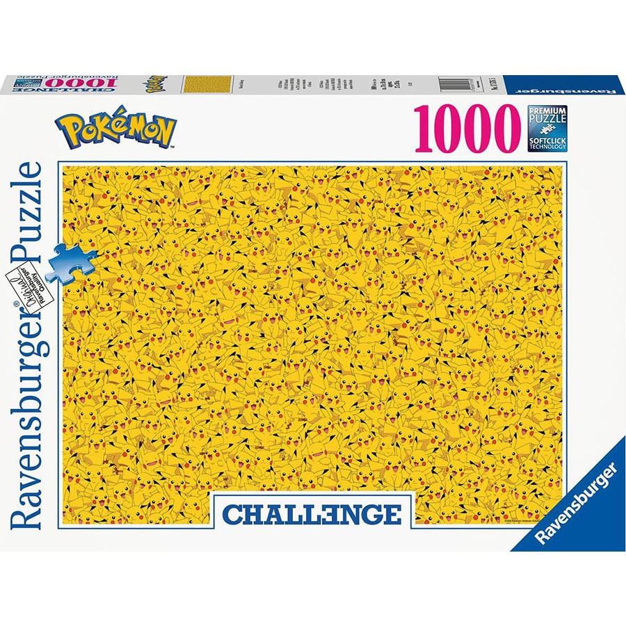 17576 1000片歐洲進口拼圖 Rav 精靈寶可夢 皮卡丘 Challenge Pokemon 地獄挑戰