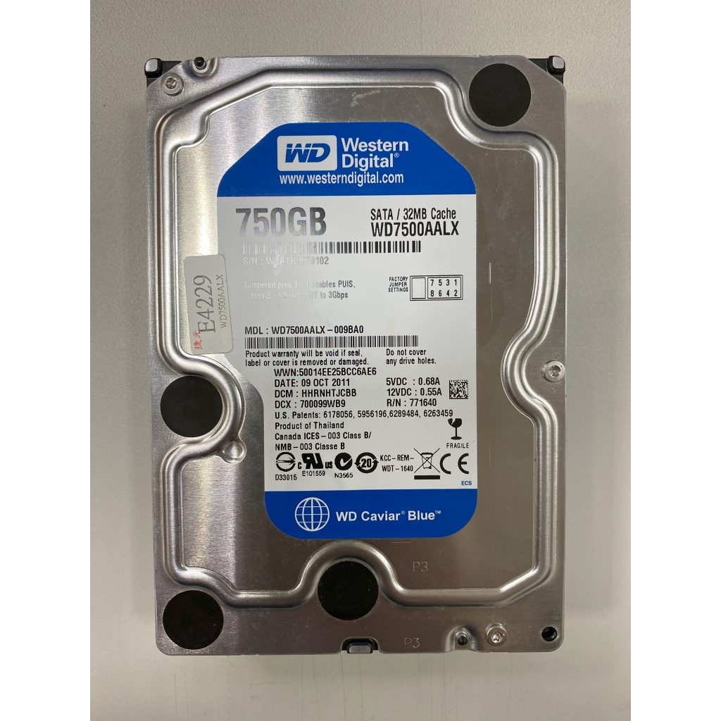 WD WD7500AALX-009BA0 750GB