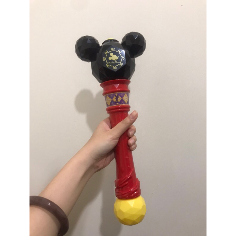 迪士尼disney日本原裝正版米奇電動泡泡槍 自動吹泡泡機 附泡泡水 手持魔杖迪士尼樂園拍照必備玩具米老鼠需自備電池二手
