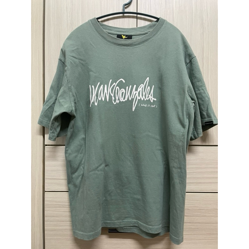 Mark Gonzales 塗鴉logo 短袖 T恤 綠色 短T 小天使 小飛人 二手 韓國官網購入