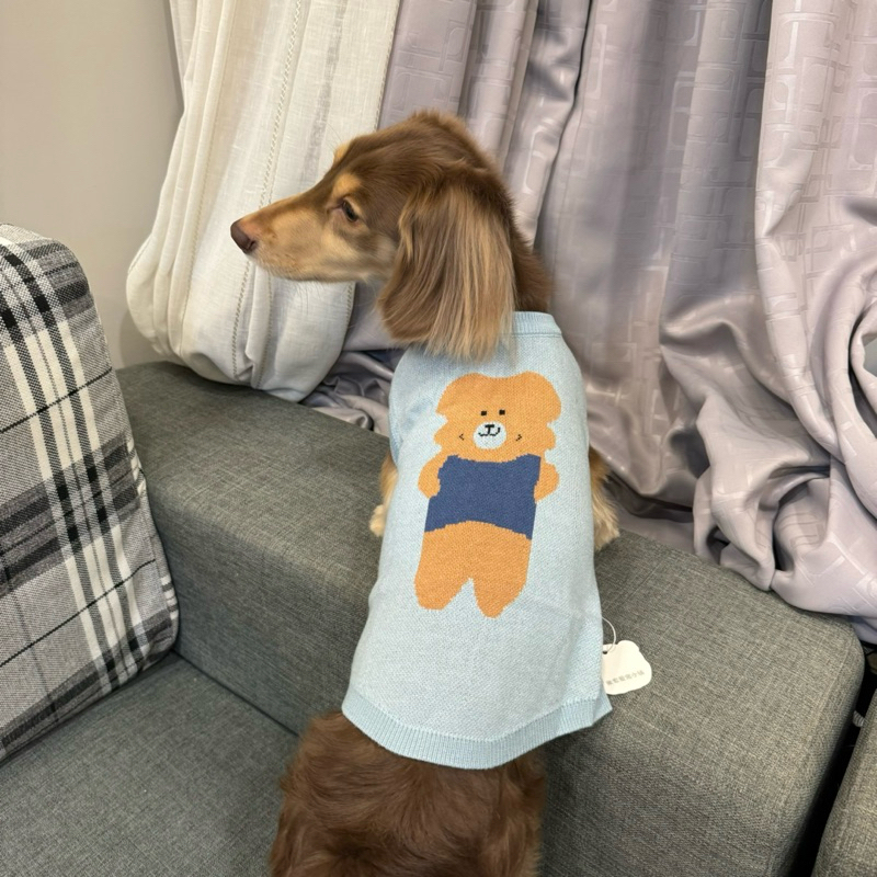 [yuzoo]高質感厚磅背心小熊針織背心（2colors)XS-2XL 寵物服飾 寵物衣服 臘腸服飾 臘腸衣服