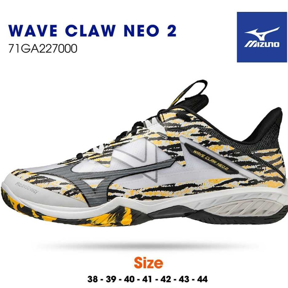 28.5（羽球世家）美津濃 Mizuno 迷彩羽球鞋 WAVE CLAW NEO 2 選手鞋 71GA227000