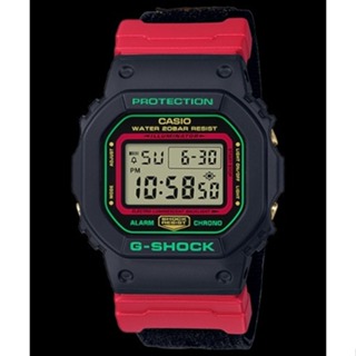 []錶子$行頭[] CASIO G-SHOCK 翻玩經典復古錶潮流聖誕紅綠雙色腕錶 - (DW-5600THC-1)
