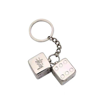 STUSSY O.E. BADGE METAL DICE KEYCHAIN 鑰匙圈 字母配件