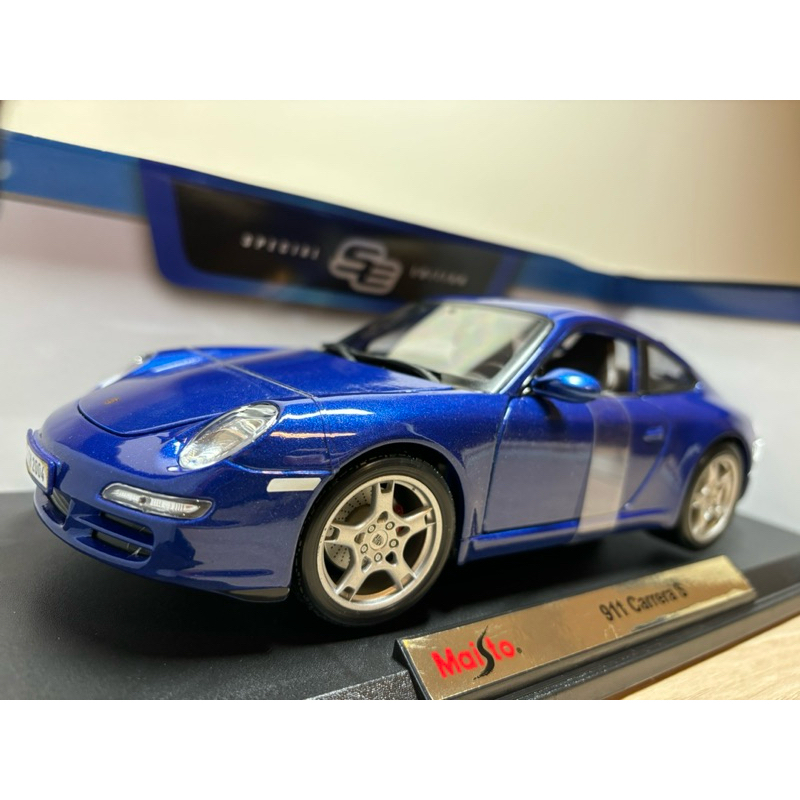 （全新現貨）Maisto 1/18模型車 # Porsche 911 Carrera S