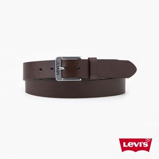 [ 自私魚 Selfish fish ] Levis 正品 皮帶 真皮 Logo 鐫刻 釦頭 深棕 D6270-0002