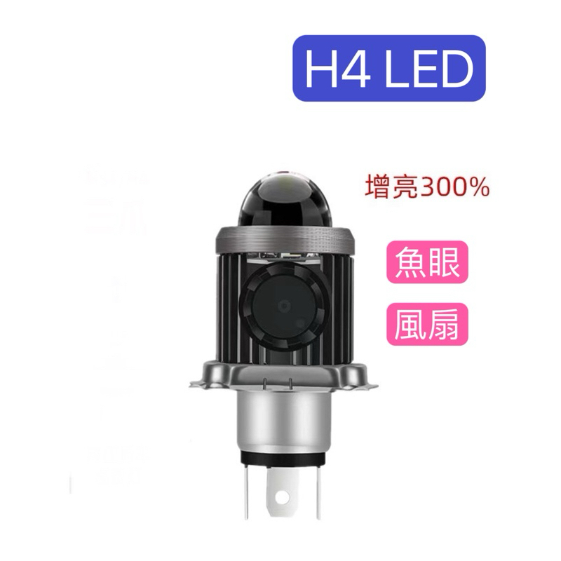 ［現貨］爆亮 H4 LED P150D 小盤 魚眼 機車大燈 風扇 直上 小魚眼 風扇版可調角度 LED大燈