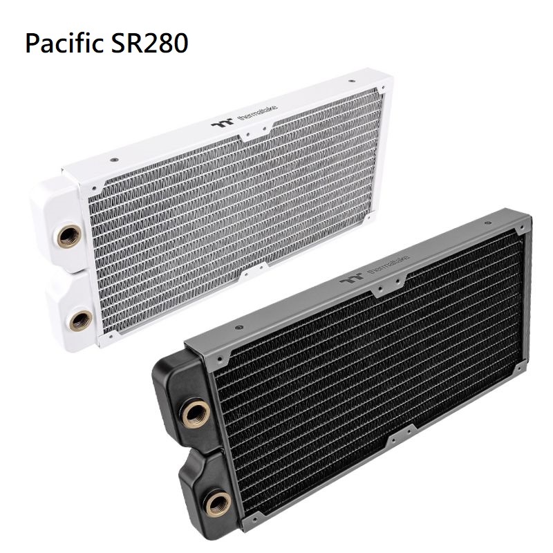 米特3C數位–Thermaltake 曜越 Pacific SR280 水冷銅冷排 厚度31mm鰭片密度17 黑/白