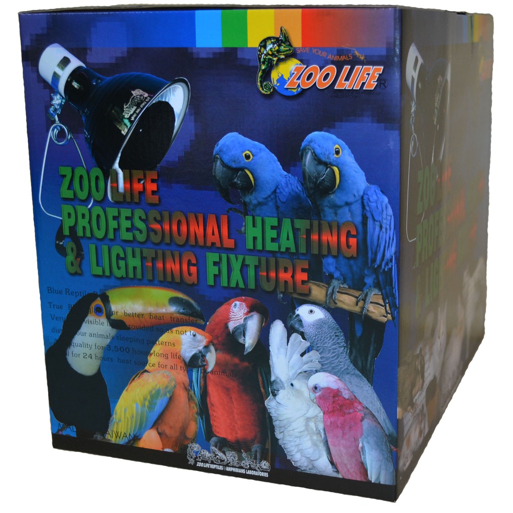 (台灣ZOO LIFE網路商店)2組 x (1-05W)一般版100W可調溫式遠紅外線陶瓷放熱器保溫燈組(黑色燈罩)