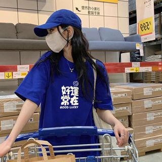 臺灣出貨 不起球純棉短袖T恤女 夏季短袖 oversize寬鬆顯瘦上衣 大尺碼上衣 韓系上衣 圓領上衣 短袖上衣 短袖女