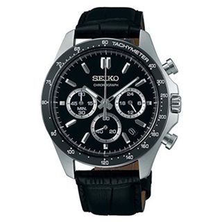 <C&S> SEIKO精工 三眼計時皮帶錶 黑面 (SBTR021)