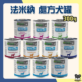 Farmina 法米納 狗處方罐 300g 腎臟 高營養 腸胃道 低敏 腸胃道 磷酸銨鎂結石 罐頭【優選寵物】