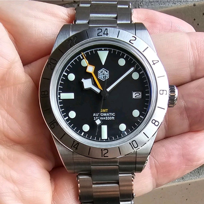 San Martin BB GMT 包括兩個升級的錶鍊 seiko 4R34 tudor black bay Pro