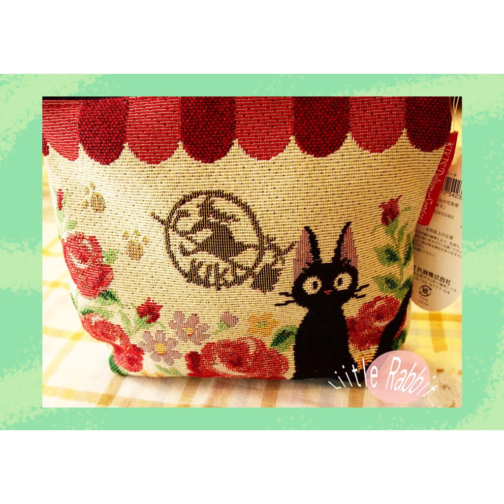 *Little Rabbit＊收藏品 全新 KIKi 吉吉黑貓 編織化妝包收納袋