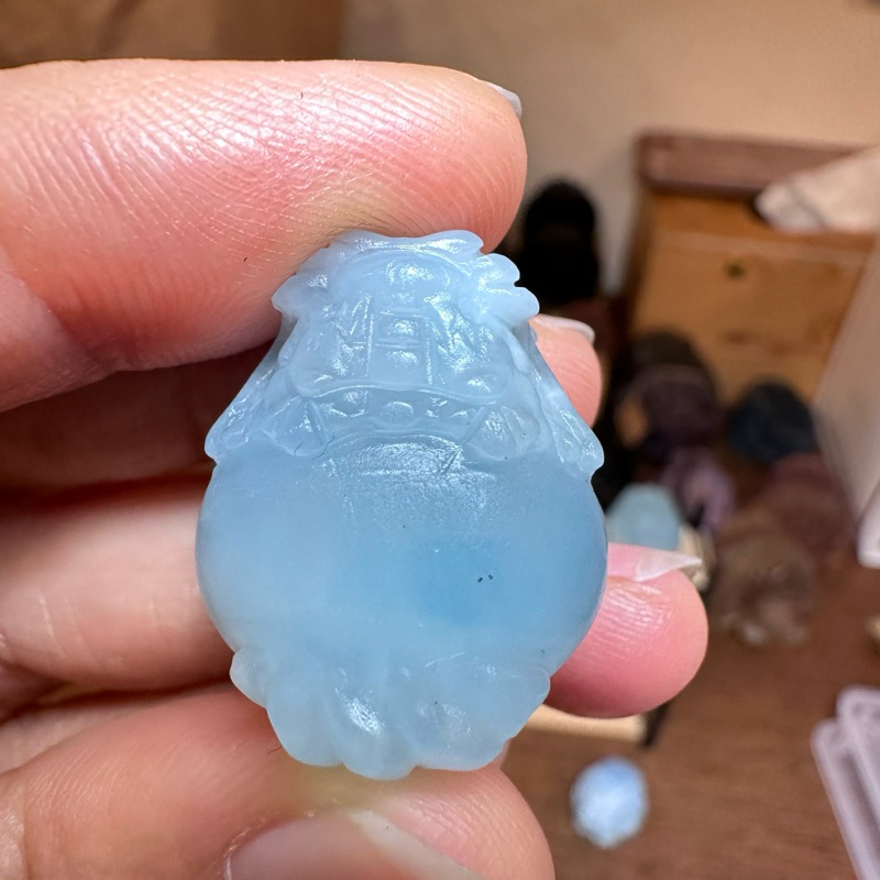 海藍寶 龍龜 飾品擺件