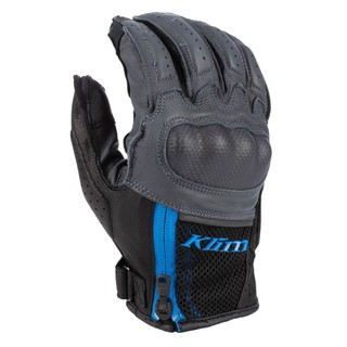 【美國KLIM】INDUCTION碳纖維/沖孔皮革/PORON® XRD®防護手套 ASPHALT - BLUE