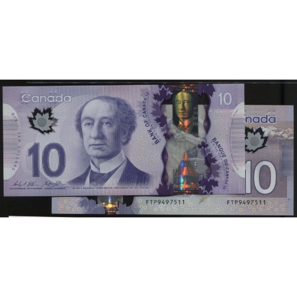 CANADA (加拿大塑膠鈔), P107 , 10-Dollar , ND(2013) , 品相全新UNC