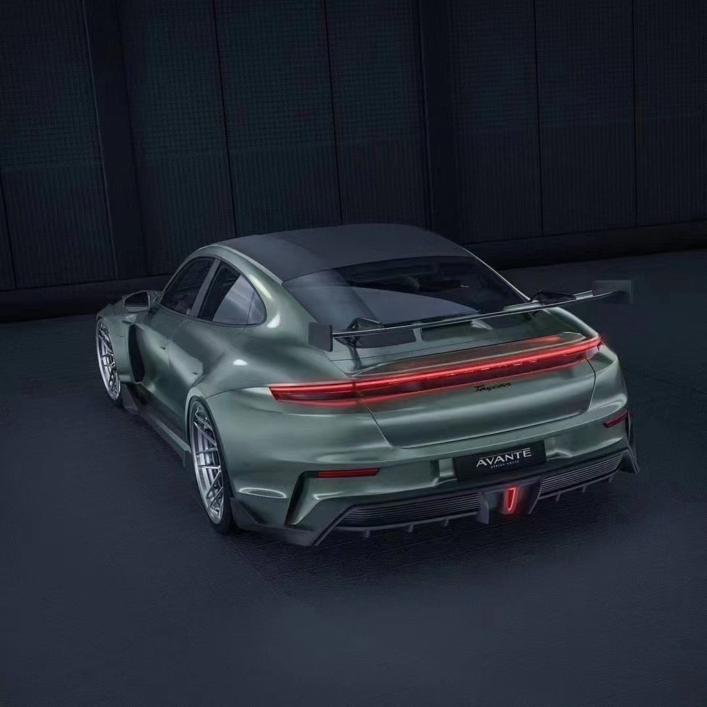 【亞諾車酷】Porsche Taycan Avante 碳纖維 乾碳 尾翼 大尾翼