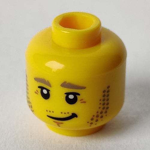 【小荳樂高】LEGO 第17代人偶包 1號 黃色 衝浪少男 人頭/人偶頭 (71018) 3626cpb1812