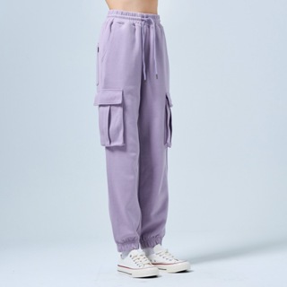 【ERSS】側口袋別緻設計棉褲-女 灰紫 S60123