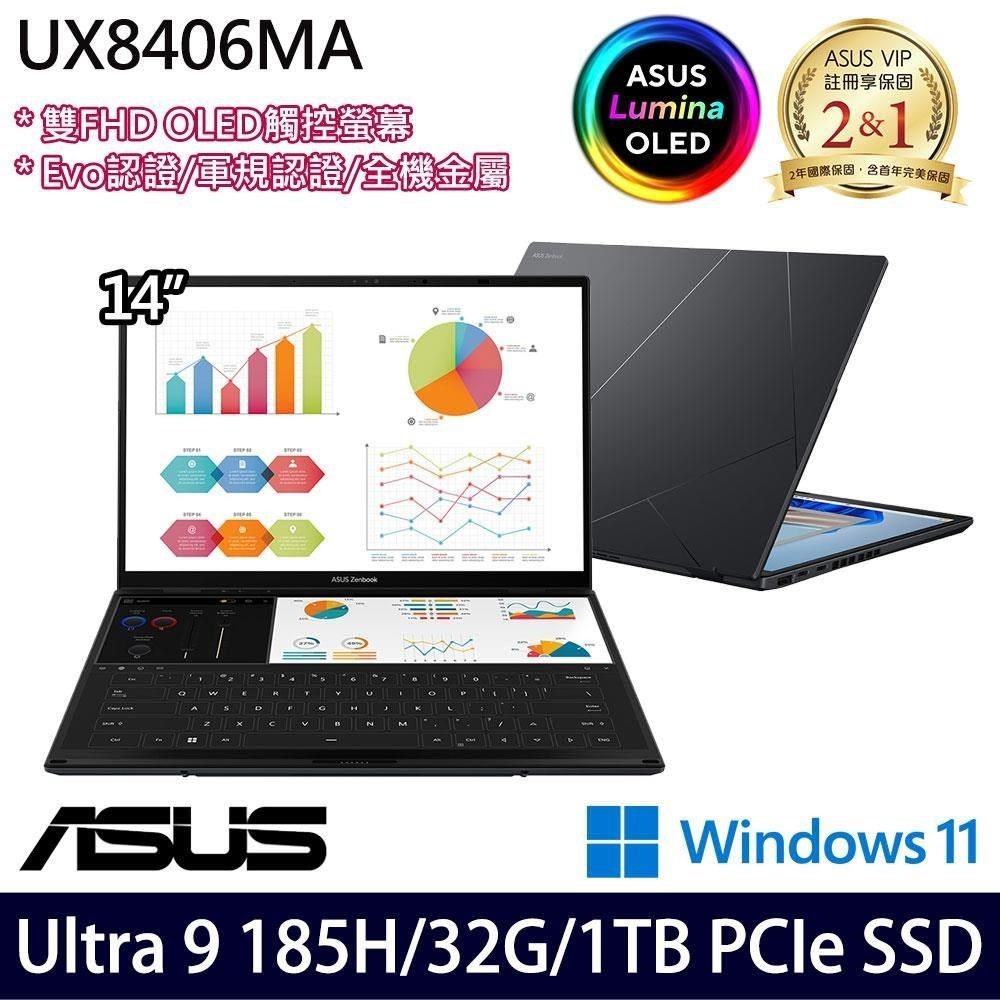 小逸3C電腦專賣全省~ASUS Zenbook Duo OLED UX8406MA-0022I185H