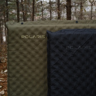 《POLARIS北極星》 升級版自動充氣睡墊 單人款＆雙人款【海怪野行】軍綠 露營氣墊床 充氣床