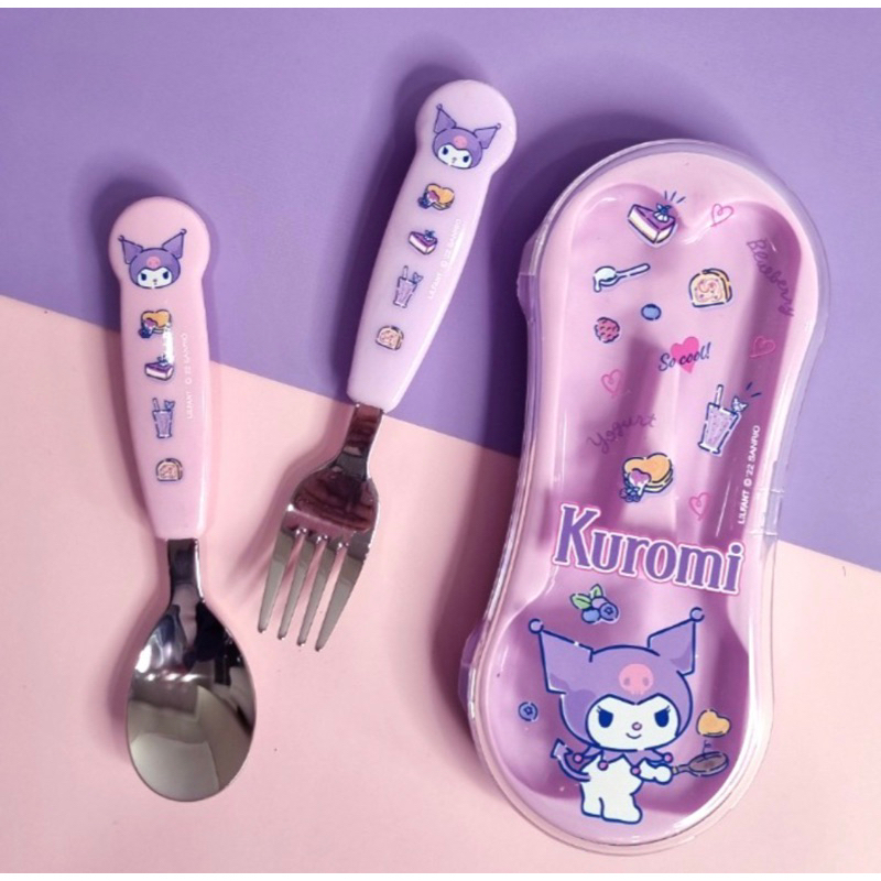 預購▪️韓國直運🇰🇷 LILFANT kuromi酷洛米兒童餐具盒湯叉組