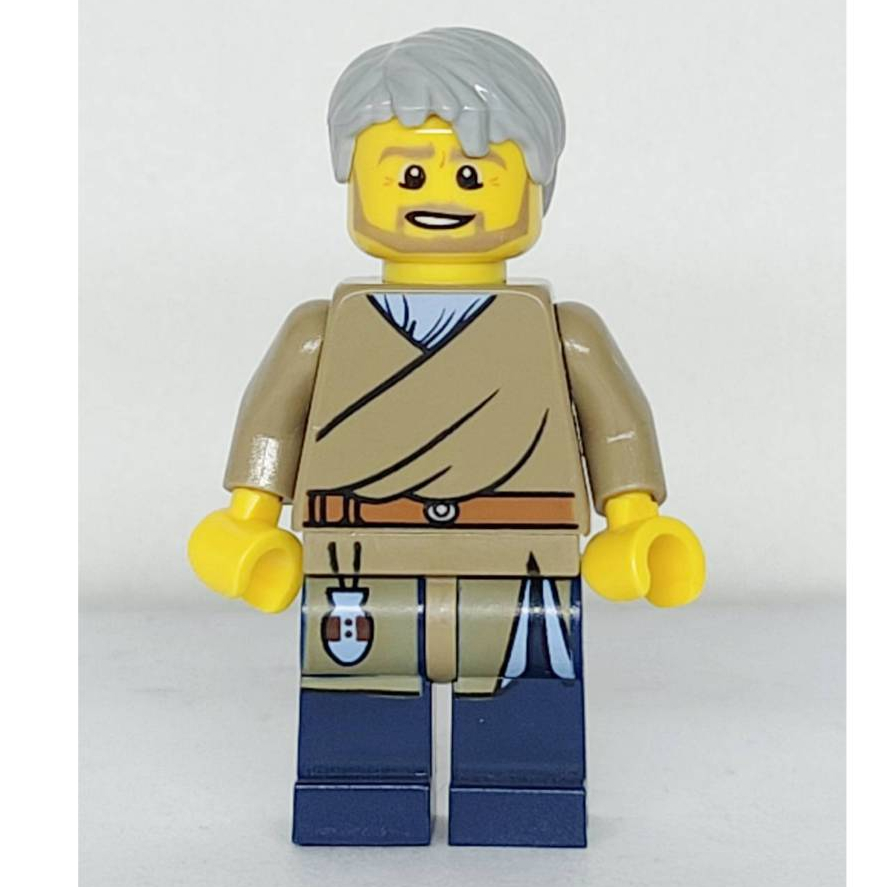 &lt;樂高人偶小舖&gt;正版LEGO 自組人偶C209 村民 城市 灰白髮 忍者 整隻人偶