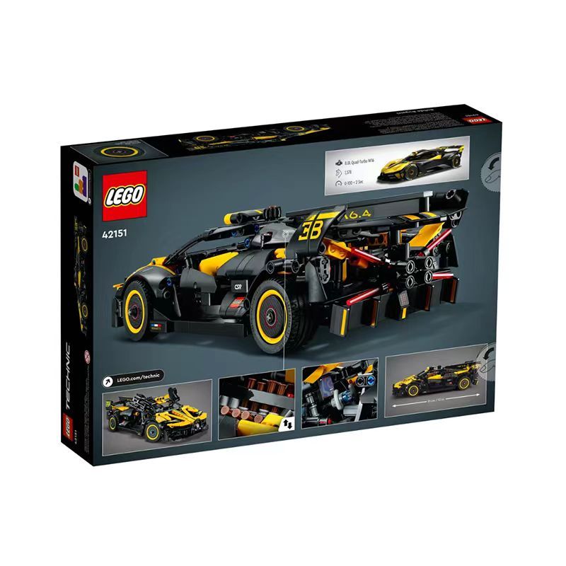 LEGO 乐高 42151 布加迪 Bolide 赛跑 科技 机械组 汽车 男孩 拼装 积木 玩具