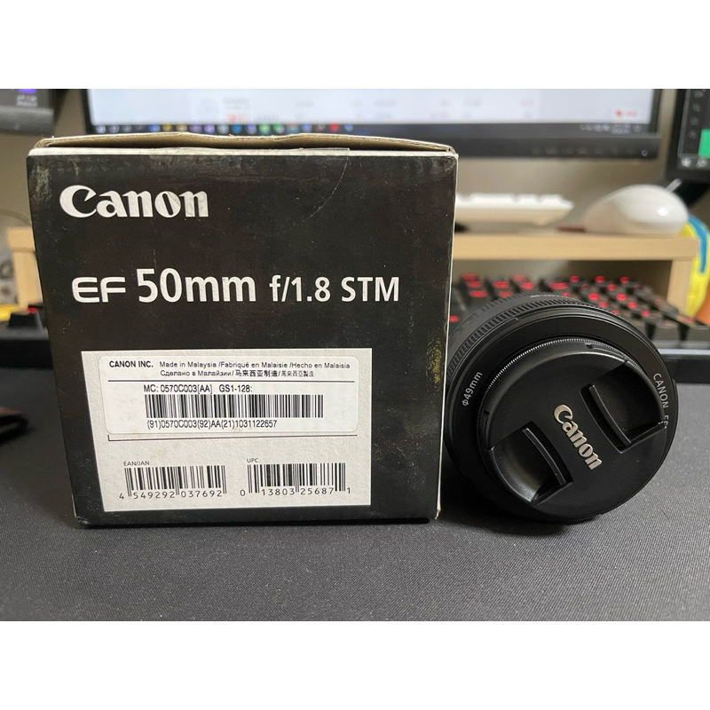 少用 極新 如圖 Canon EF 50mm f1.8 STM 公司貨 餅乾鏡 人像鏡 微距 景深