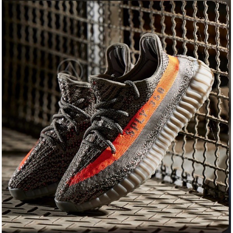 ［全新］YEEZY BOOST 350 v2灰橘/adidas/潮鞋/可議價/北部可面交