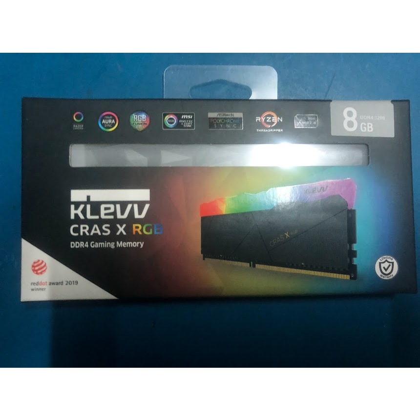 可刷卡 取付 全新科賦KLEVV CRAS X RGB DDR4單支8G 3200 CL16 RGB桌機記憶體 單支賣場