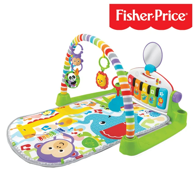 Fisher price 費雪 可愛動物鋼琴健身器 (藍色)【嬰之房】