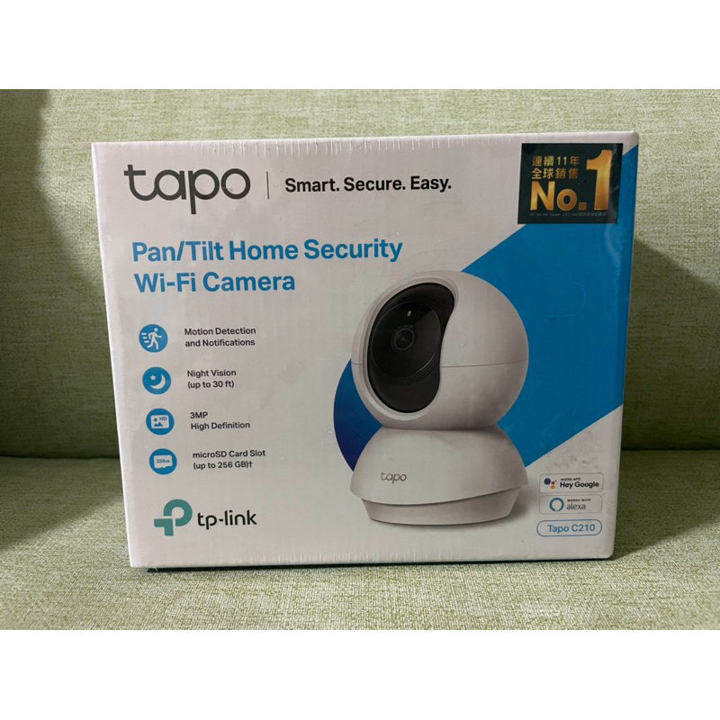 TP-Link Tapo C210 2.5K QHD 400萬 夜視AI智慧偵測 WiFi網路旋轉網路攝影機/監視器IP