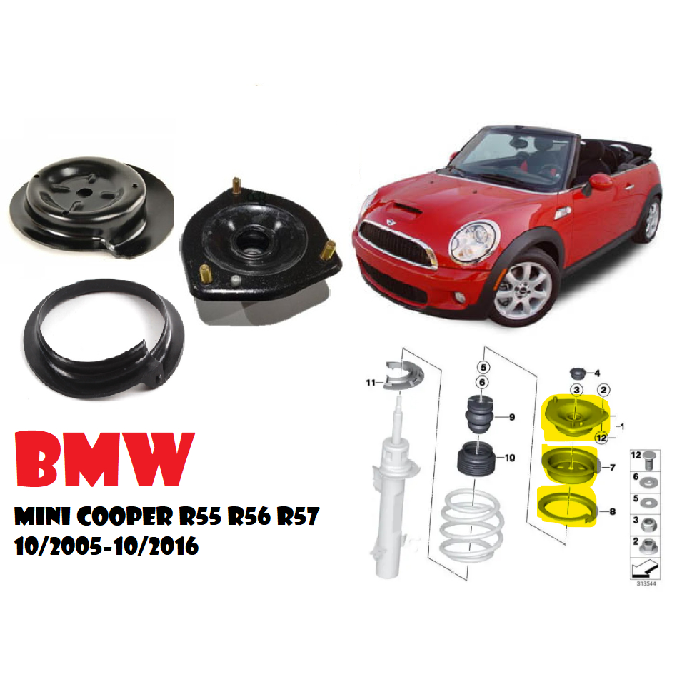 BMW MINI COOPER R55 R56 R57  2007-2016前避震器上座（左右一對）