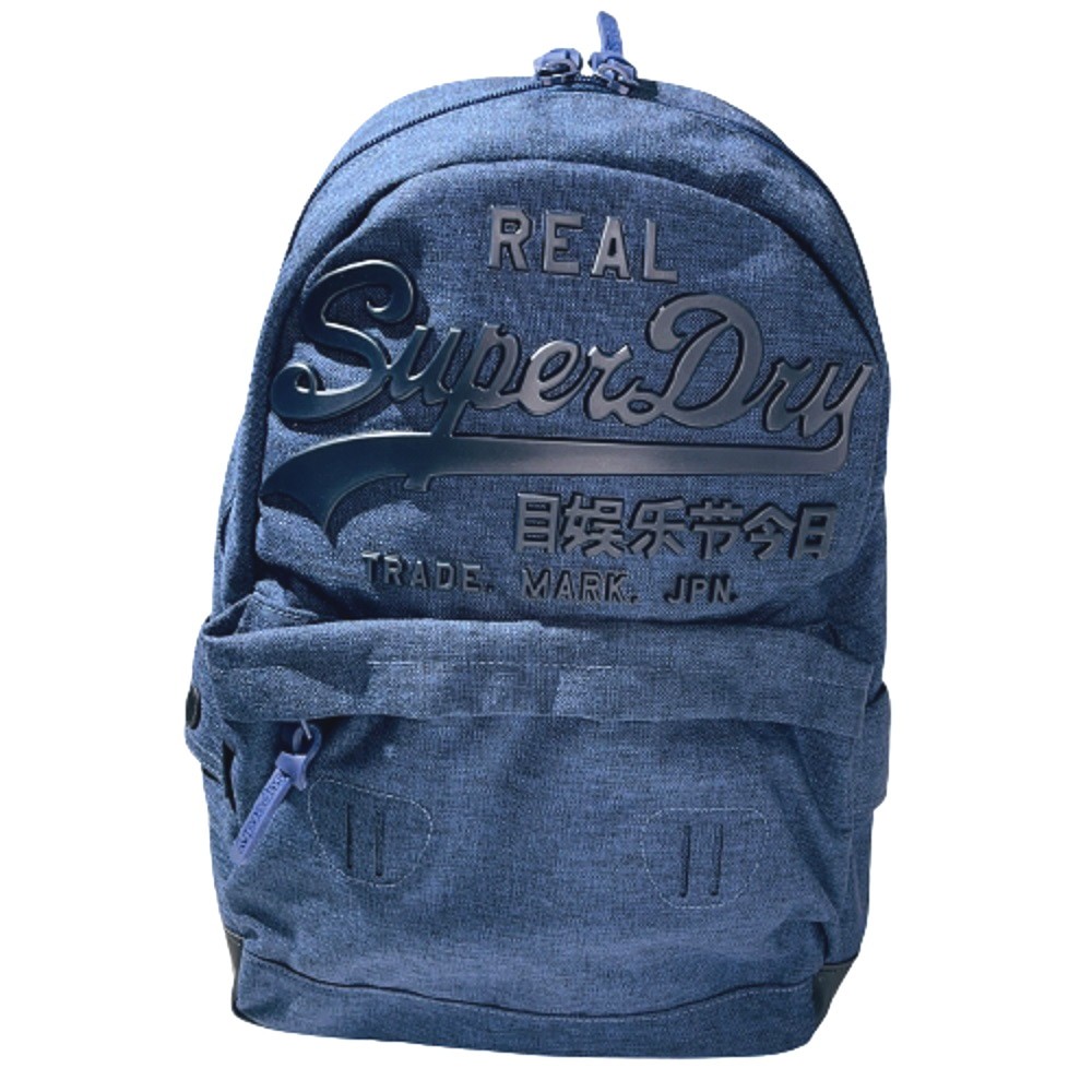 Superdry 極度乾燥 藍色立體字LOGO 後背包 /休閒包/ 登山包 /通勤書包