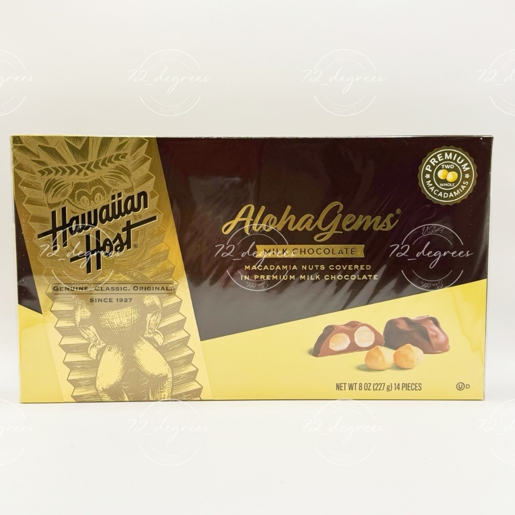 ✈️72_degrees 現貨! 美國 Hawaiian Host Aloha Gems 夏威夷果牛奶巧克力 夏威夷豆